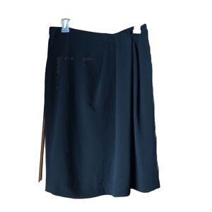 THEORY Gathered Side Crepe Silk Lined BRUNTON Skirt Size 10 Classic Business